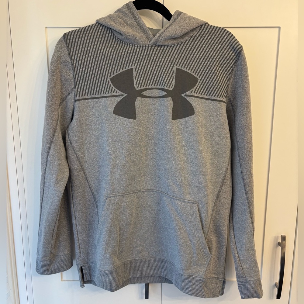 Boys Under Armour Heather Gray Hoodie